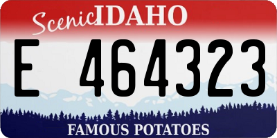 ID license plate E464323
