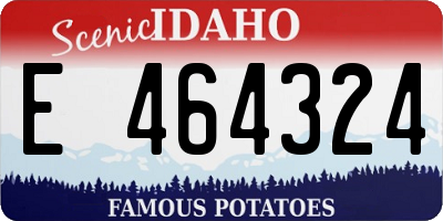 ID license plate E464324