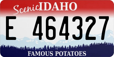 ID license plate E464327