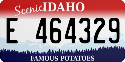 ID license plate E464329