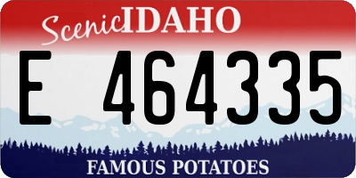 ID license plate E464335