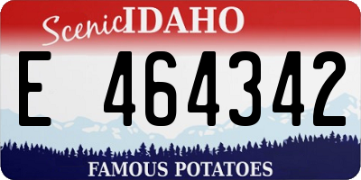 ID license plate E464342