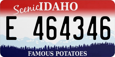 ID license plate E464346