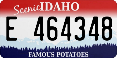 ID license plate E464348