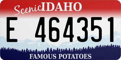 ID license plate E464351