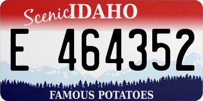 ID license plate E464352