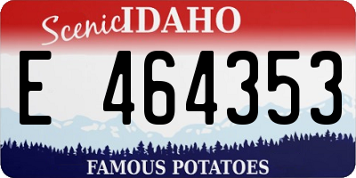 ID license plate E464353