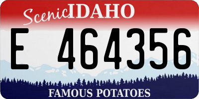 ID license plate E464356