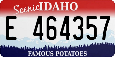 ID license plate E464357