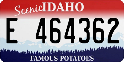 ID license plate E464362