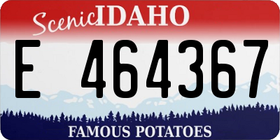 ID license plate E464367