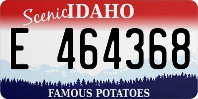 ID license plate E464368