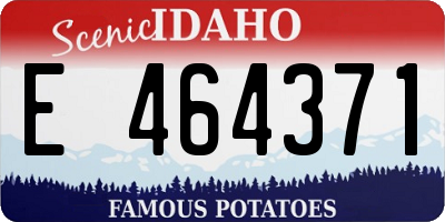 ID license plate E464371
