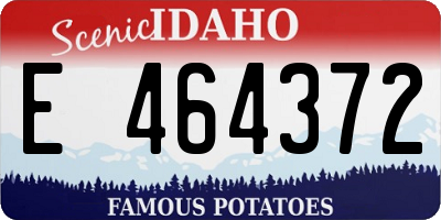 ID license plate E464372