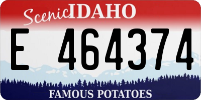 ID license plate E464374