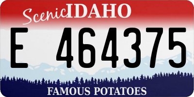 ID license plate E464375