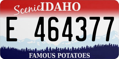 ID license plate E464377