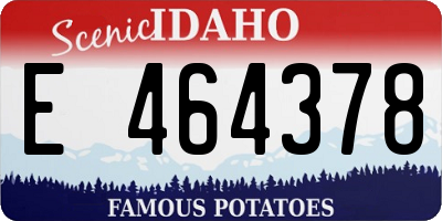 ID license plate E464378
