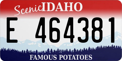 ID license plate E464381