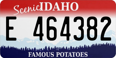 ID license plate E464382
