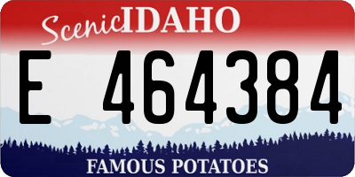 ID license plate E464384