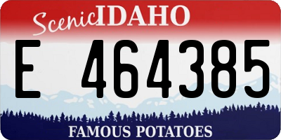 ID license plate E464385