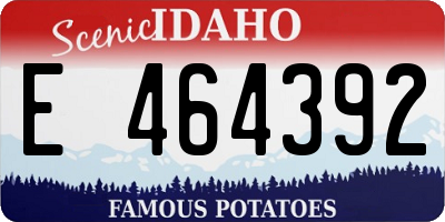 ID license plate E464392
