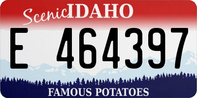ID license plate E464397
