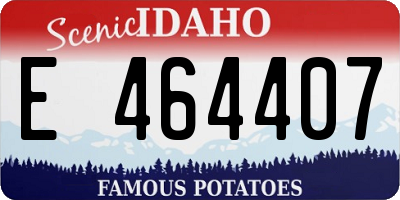 ID license plate E464407