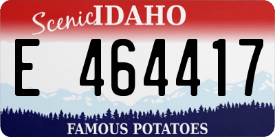 ID license plate E464417