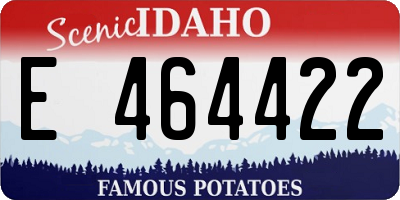 ID license plate E464422