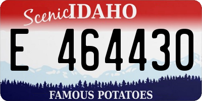 ID license plate E464430