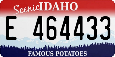 ID license plate E464433