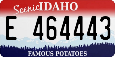 ID license plate E464443
