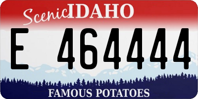 ID license plate E464444