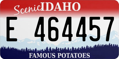 ID license plate E464457