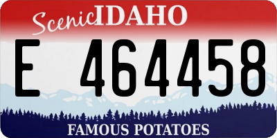 ID license plate E464458