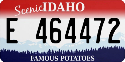 ID license plate E464472