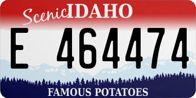ID license plate E464474