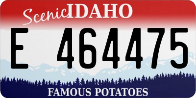 ID license plate E464475