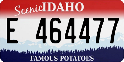 ID license plate E464477