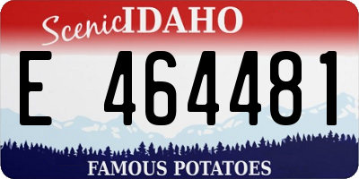 ID license plate E464481