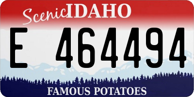 ID license plate E464494