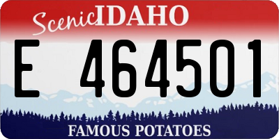 ID license plate E464501