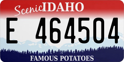 ID license plate E464504