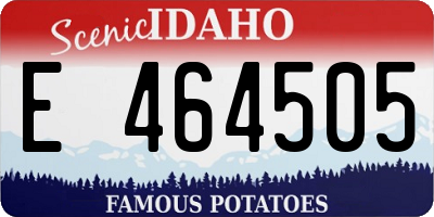 ID license plate E464505