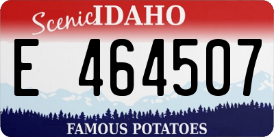 ID license plate E464507