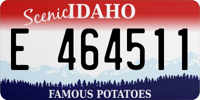 ID license plate E464511