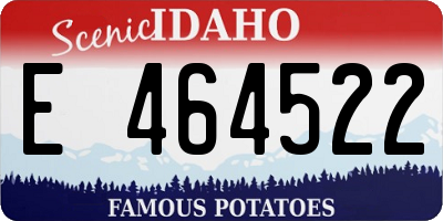 ID license plate E464522