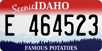 ID license plate E464523